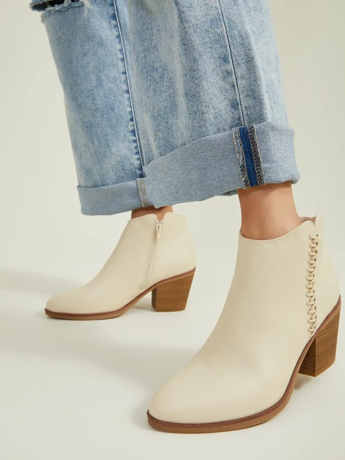 Women Altar039d State Boots Booties Lasso Stitched Ankle Booties Ivory