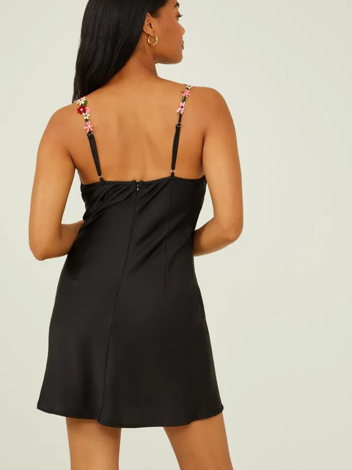 Women Altar039d State Casual Reygan Satin Mini Dress Black
