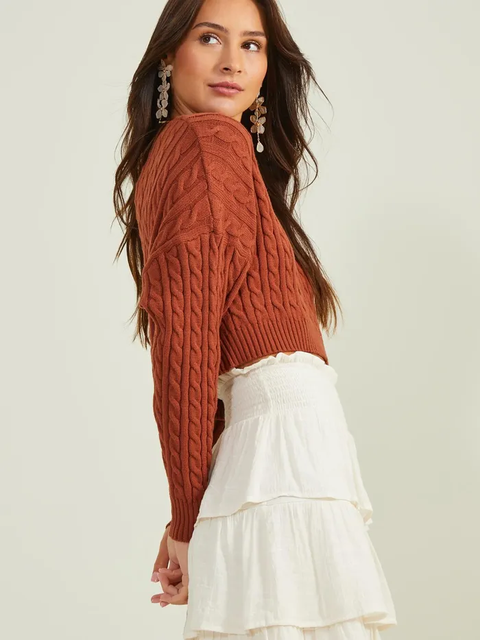 Women Altar039d State Cropped Sweaters Charlie Cropped Sweater Cedarwood