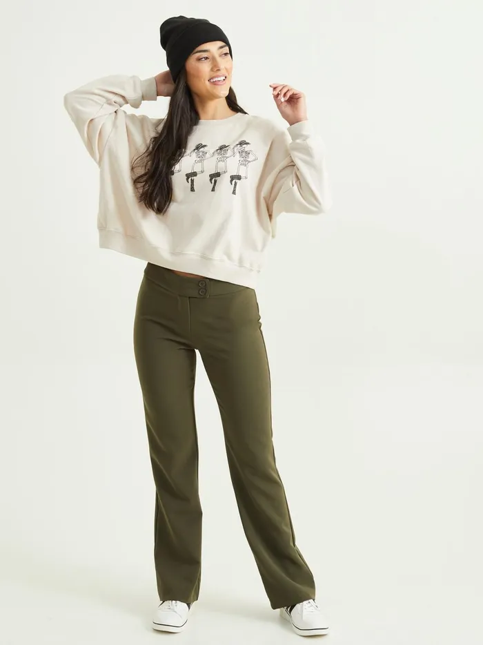Women Altar039d State Graphics Cowboy Skeleton Sweatshirt Sand