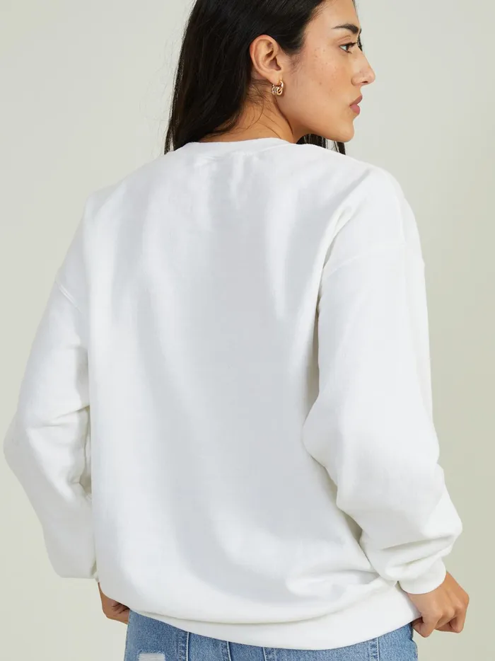 Women Altar039d State Graphics Nirvana Nevermind Oversized Sweatshirt White
