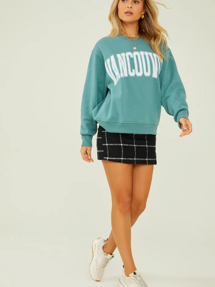 Women Altar039d State Graphics Vancouver Fleece Pullover Silverpine