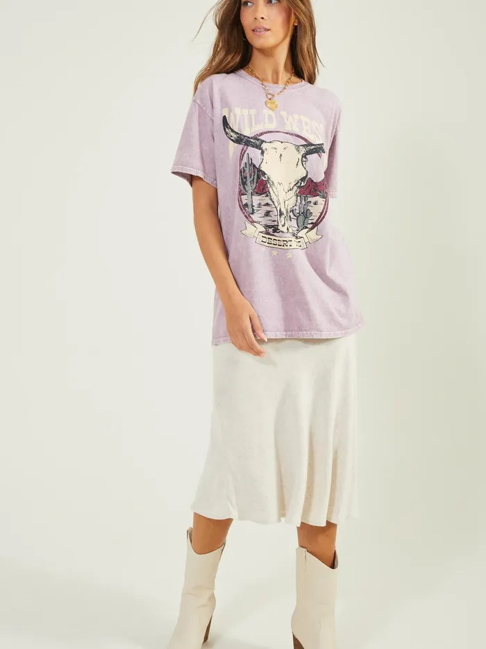 Women Altar039d State Graphics Wild West Graphic Tee Elderberry