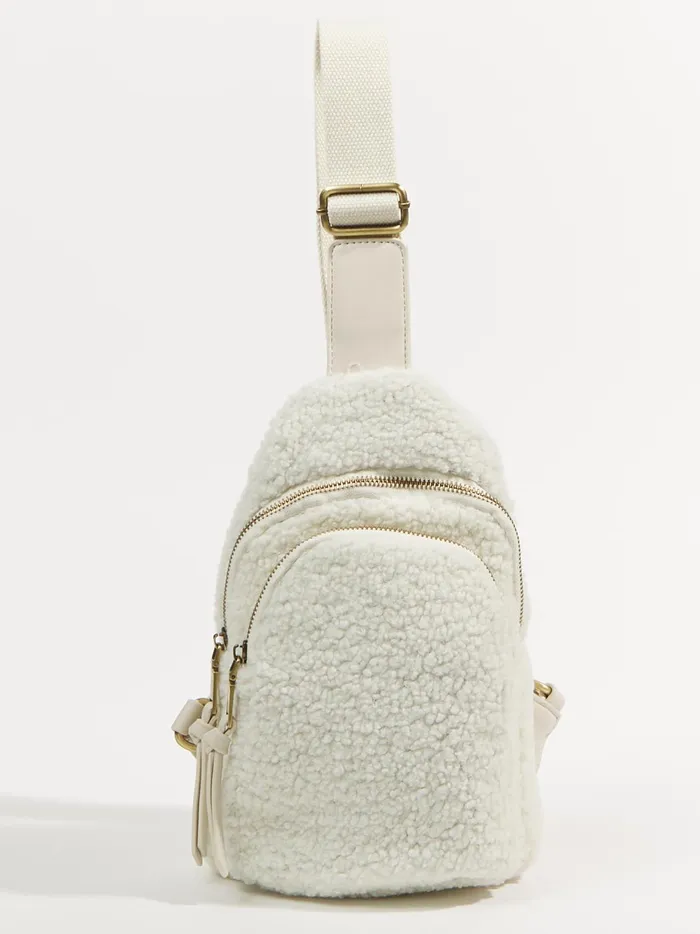 Women Altar039d State Handbags Sherpa Sling Bag Offwhite