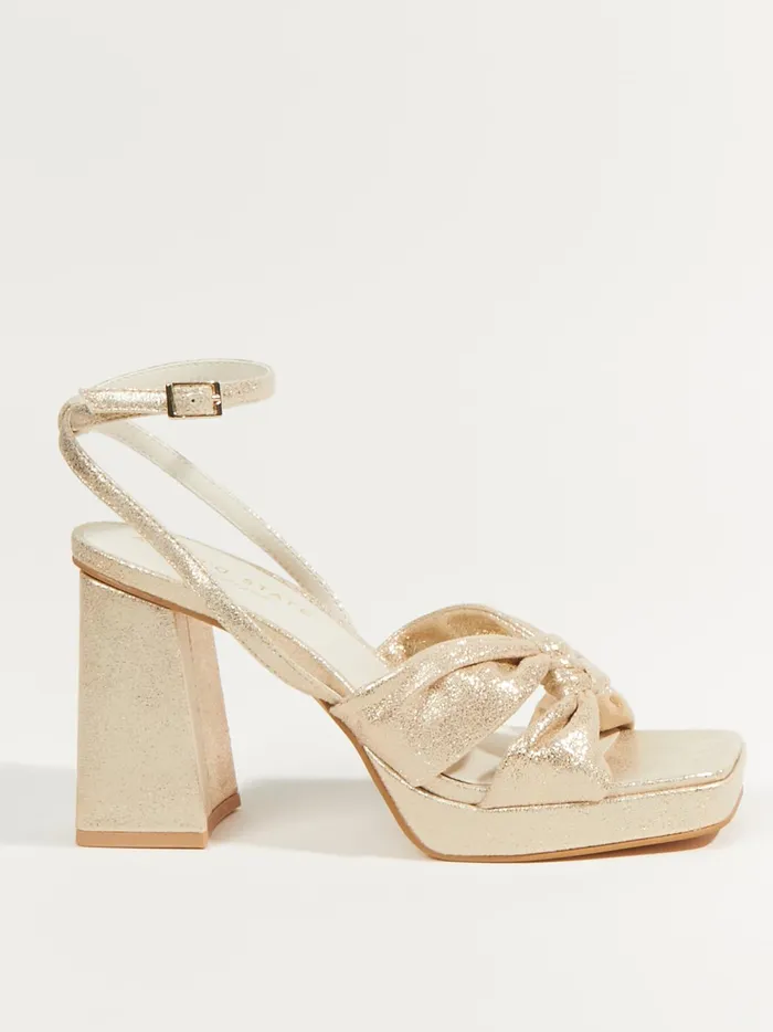 Women Altar039d State Heels Zoey Suede Knotted Heels Gold