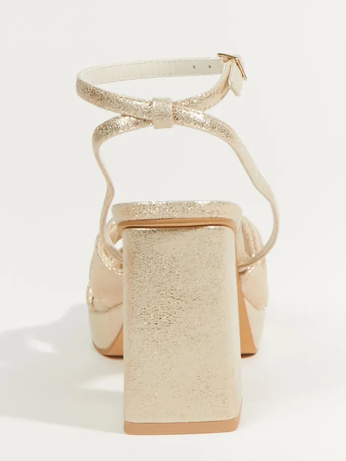 Women Altar039d State Heels Zoey Suede Knotted Heels Gold