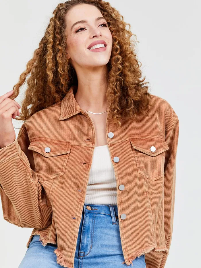 Women Altar039d State Jackets Brienne Corduroy Shacket Camel