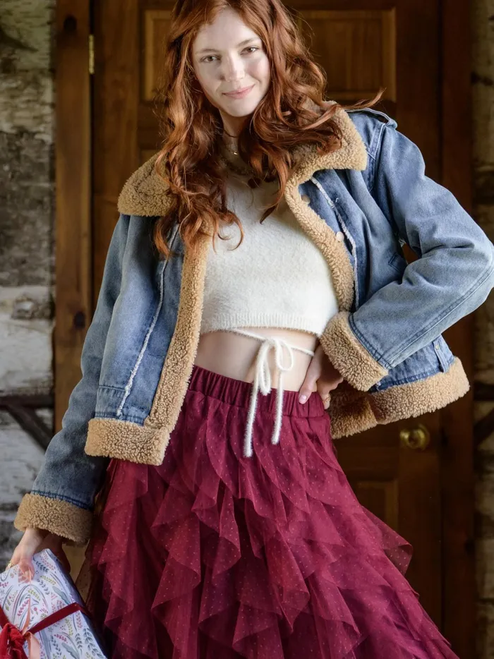 Women Altar039d State Jackets Ginger Sherpa Lined Denim Jacket Denim
