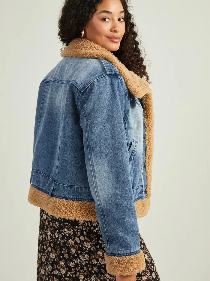 Women Altar039d State Jackets Ginger Sherpa Lined Denim Jacket Denim