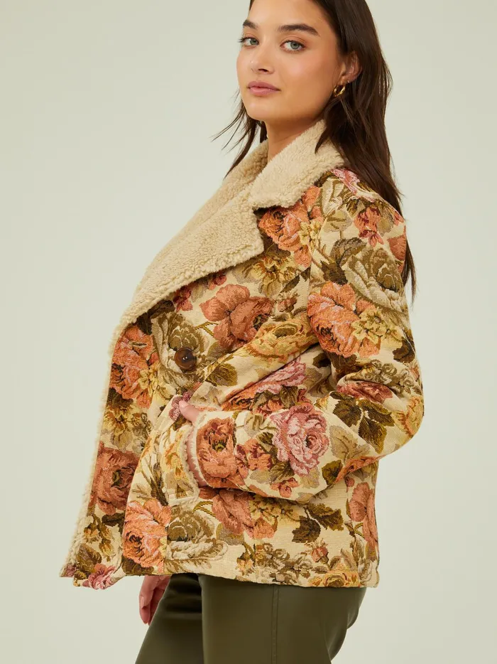 Women Altar039d State Jackets Nellah Tapestry Jacket Taupe