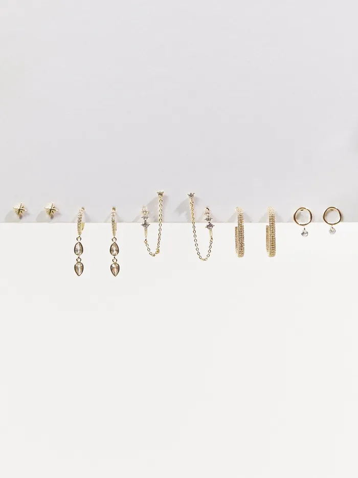 Women Altar039d State Jewelry 18k Gold Glitz Earring Set Gold