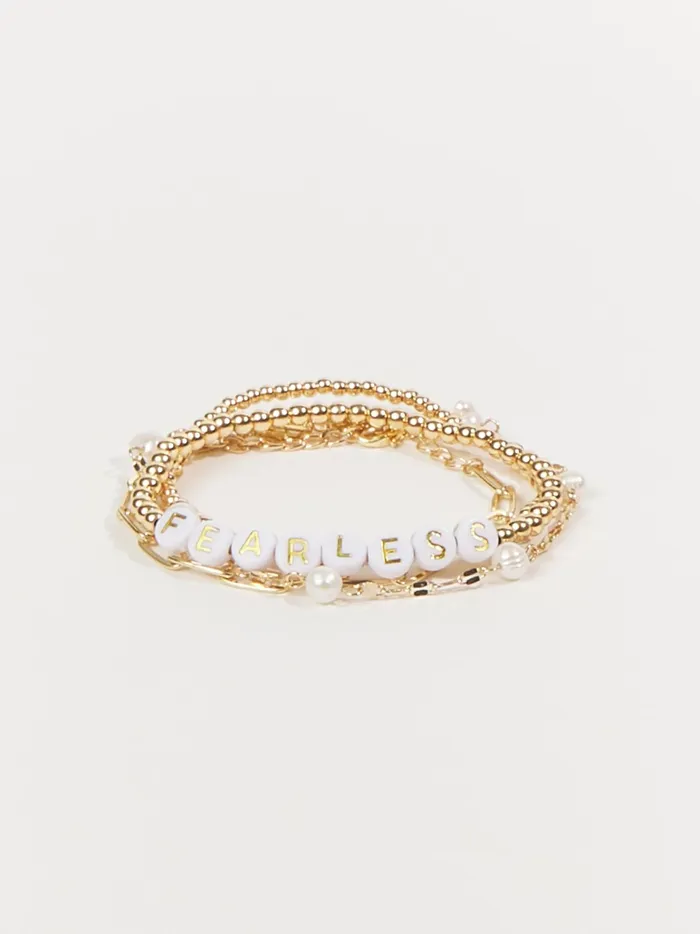 Women Altar039d State Jewelry Fearless Stretch Bracelet Pack Gold