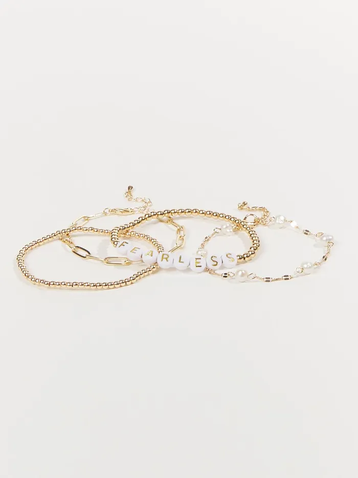 Women Altar039d State Jewelry Fearless Stretch Bracelet Pack Gold