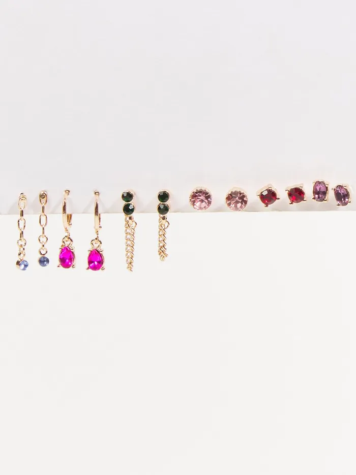 Women Altar039d State Jewelry Gemstone Dangle Earring Set Multi