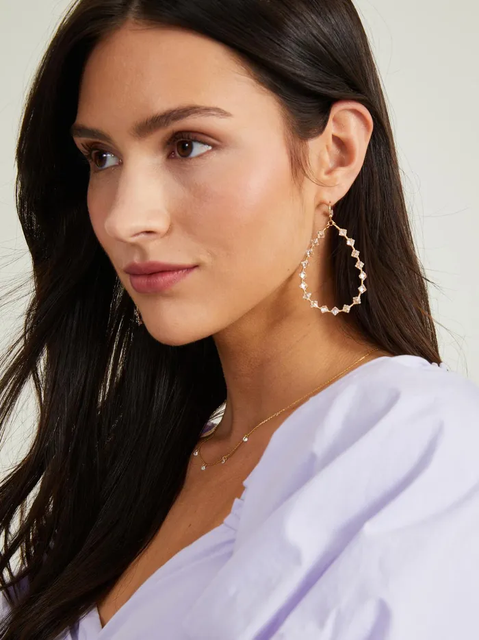 Women Altar039d State Jewelry Glitz Teardrop Earrings Gold