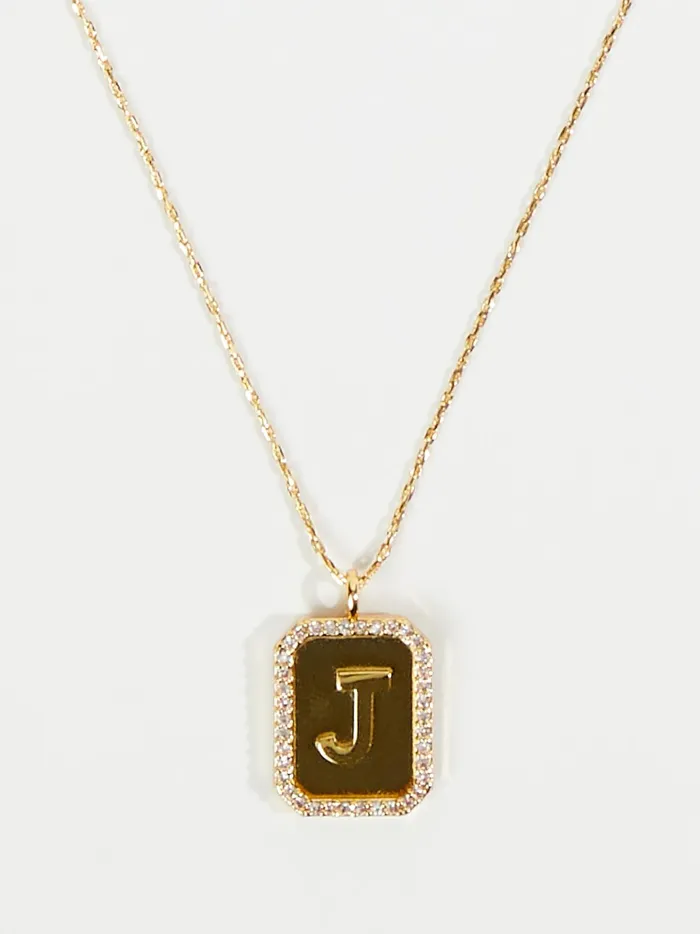 Women Altar039d State Jewelry Rhinestone Lined Monogram Pendant Necklace 8211 J Gold