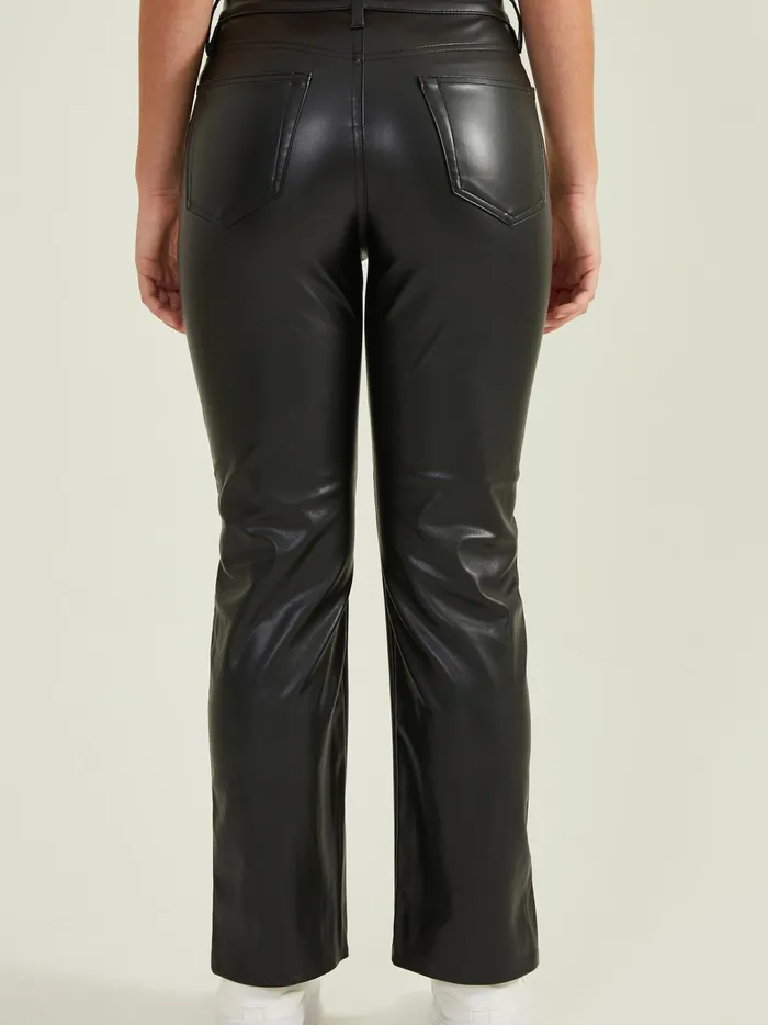 Women Altar039d State Pants Etta Vegan Leather Straight Pants Black