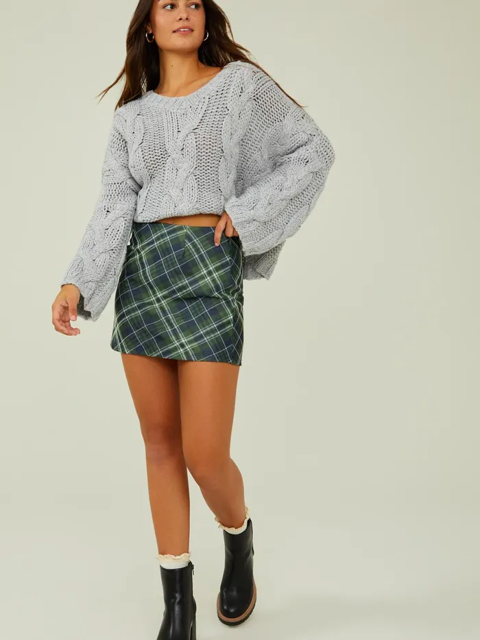 Women Altar039d State Skirts Skorts Freya Plaid Mini Skirt Greenblue