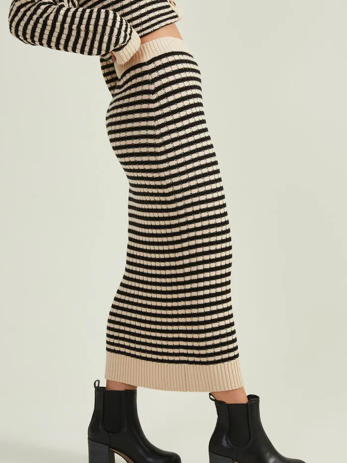 Women Altar039d State Skirts Skorts Halle Sweater Midi Skirt Creamblack