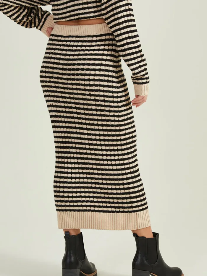 Women Altar039d State Skirts Skorts Halle Sweater Midi Skirt Creamblack