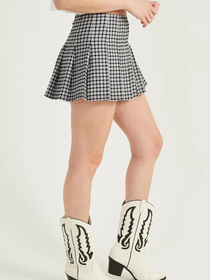 Women Altar039d State Skirts Skorts Stevie Plaid Cheer Skort Blackwhite