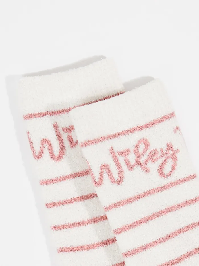 Women Altar039d State Socks Wifey Striped Cozy Socks Ivory
