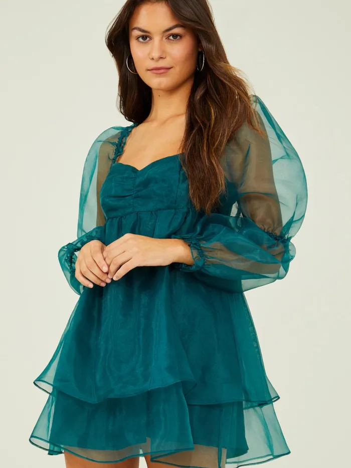 Women Altar039d State Special Occasion Ana Organza Babydoll Dress Hunter