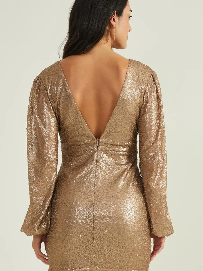 Women Altar039d State Special Occasion Hollis Sequin Dress Champagne