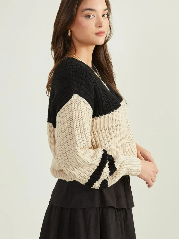 Women Altar039d State Sweaters Ainsley Colorblock Sweater Blackivory