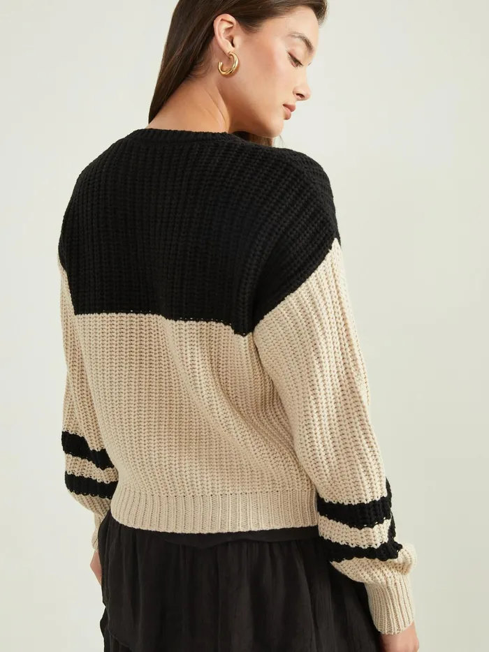 Women Altar039d State Sweaters Ainsley Colorblock Sweater Blackivory