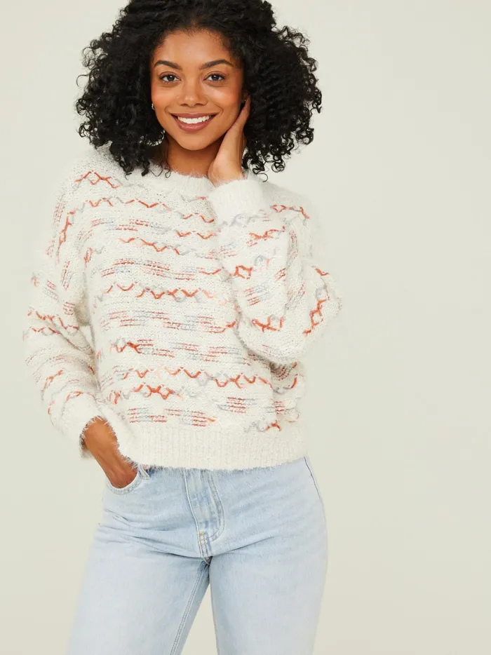 Women Altar039d State Sweaters Annie Eyelash Sweater Ivoryrust