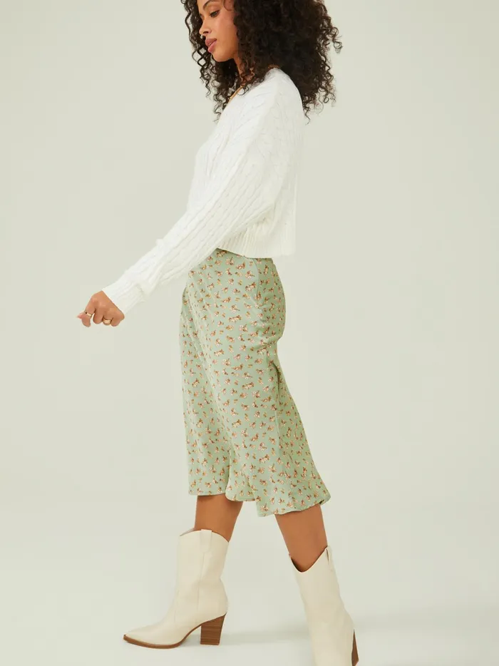 Women Altar039d State Sweaters Charlie Cropped Sweater Ivory