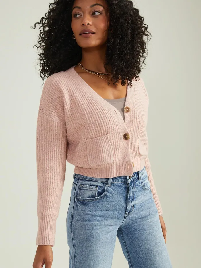 Women Altar039d State Sweaters Haven Front Button Cardigan Dustypink