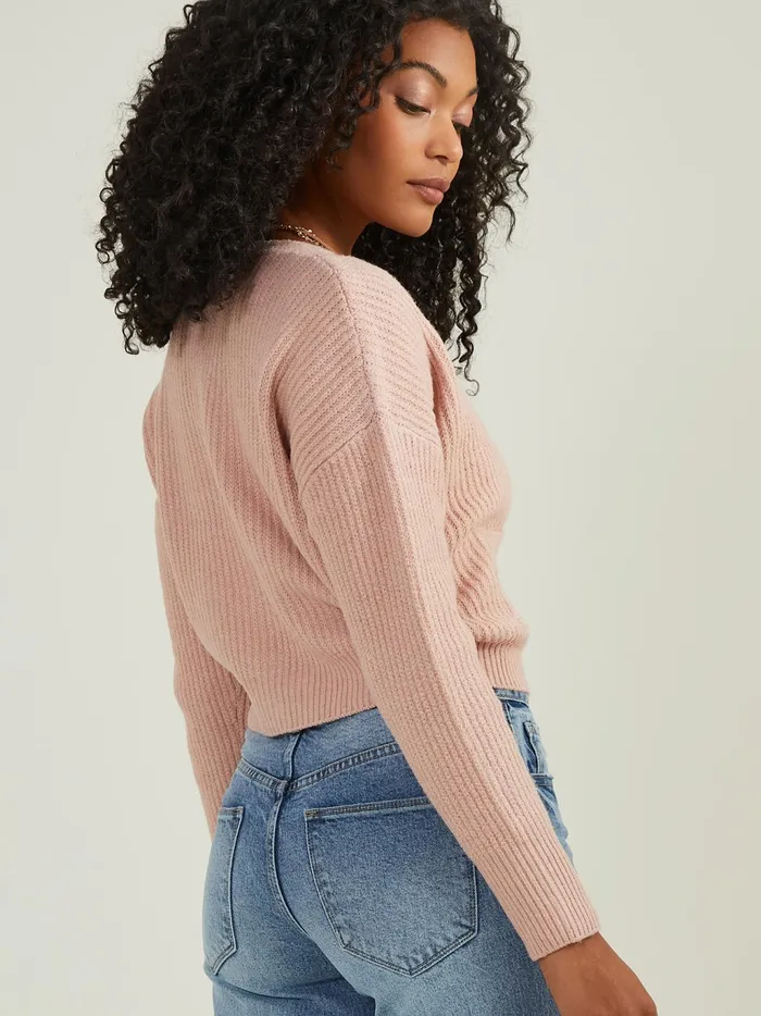 Women Altar039d State Sweaters Haven Front Button Cardigan Dustypink