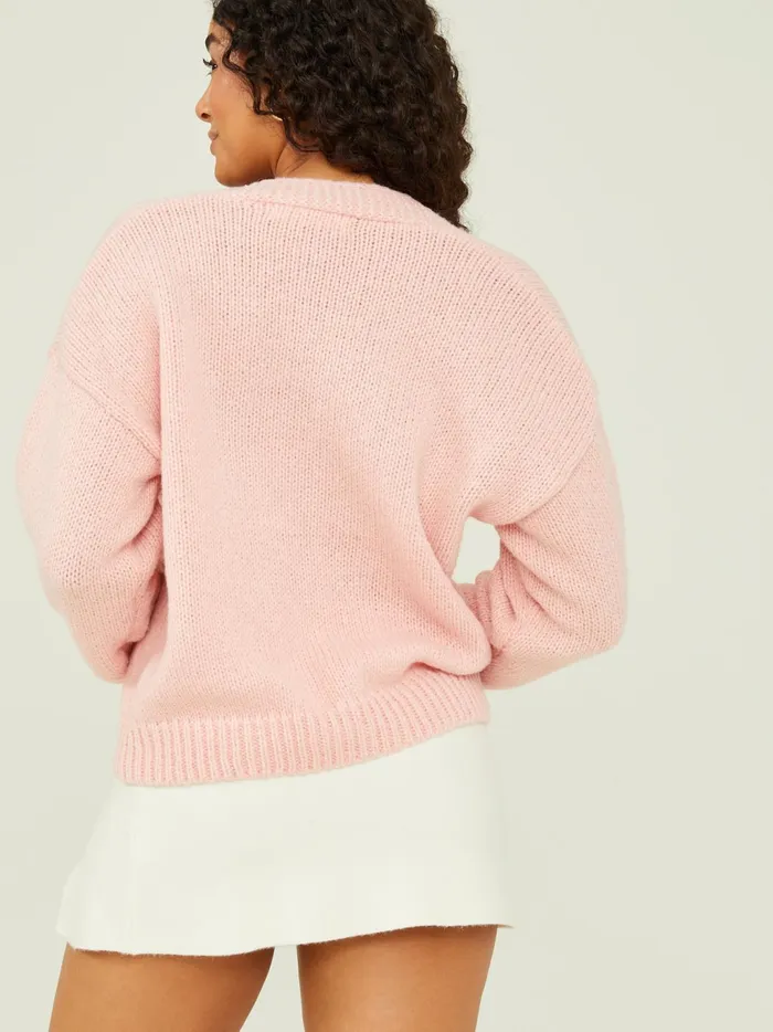 Women Altar039d State Sweaters Kinley 3d Daisy Cardigan Pink