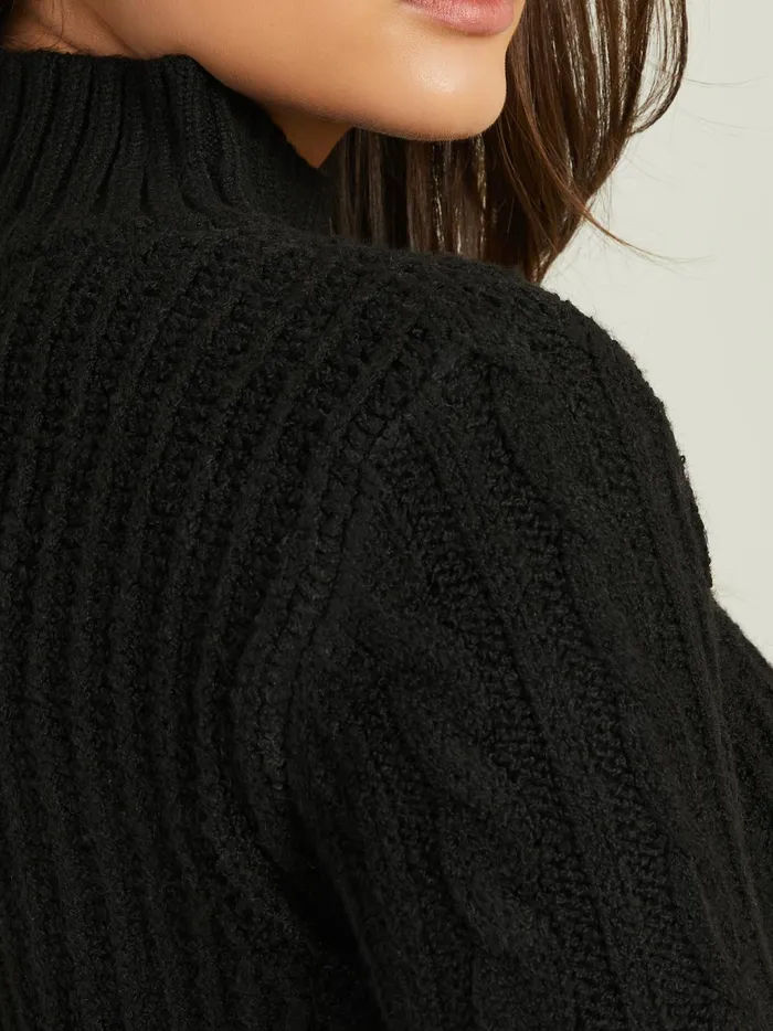 Women Altar039d State Sweaters Legacy Cropped Sweater Black