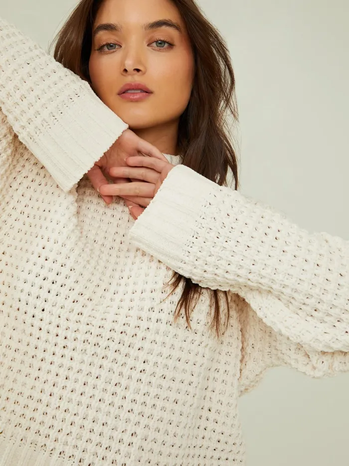 Women Altar039d State Sweaters Natalie Matte Chenille Sweater Ivory