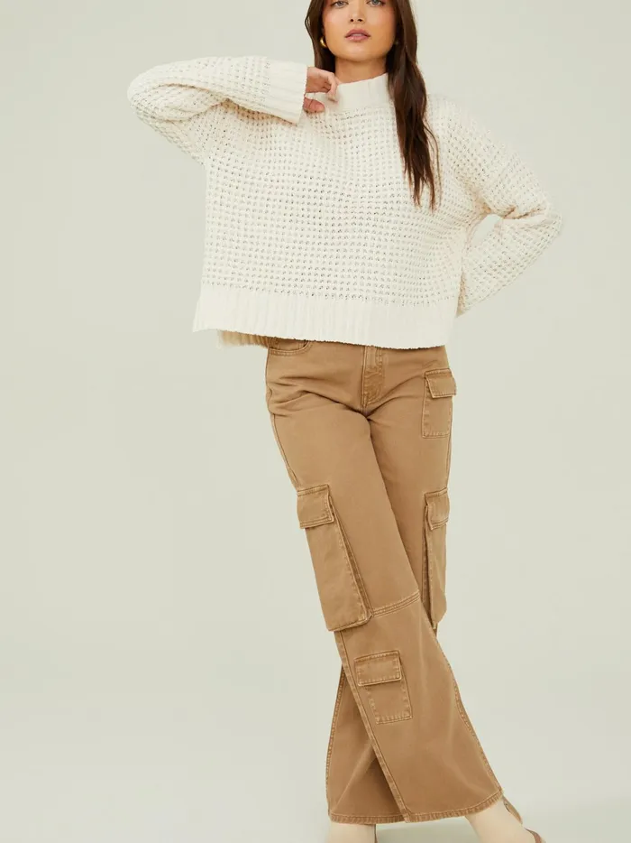 Women Altar039d State Sweaters Natalie Matte Chenille Sweater Ivory