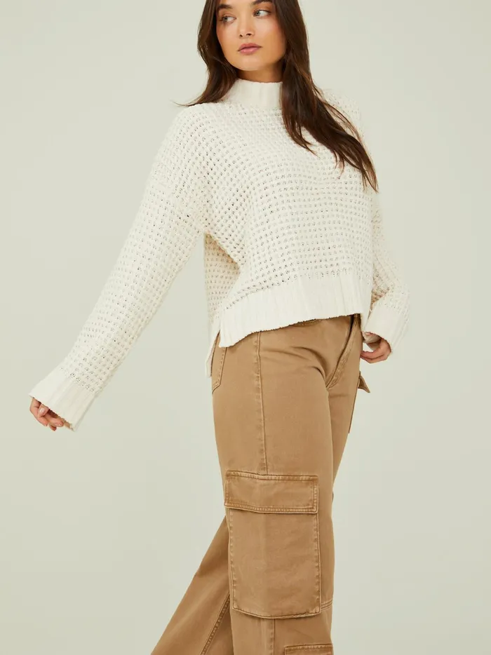 Women Altar039d State Sweaters Natalie Matte Chenille Sweater Ivory