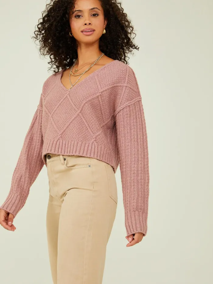 Women Altar039d State Sweaters Nicki Diamond VNeck Sweater Nostalgiarose