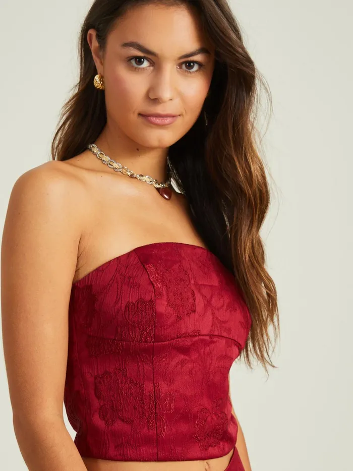 Women Altar039d State Tanks Lucy Satin Tube Top Red
