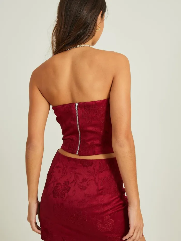 Women Altar039d State Tanks Lucy Satin Tube Top Red