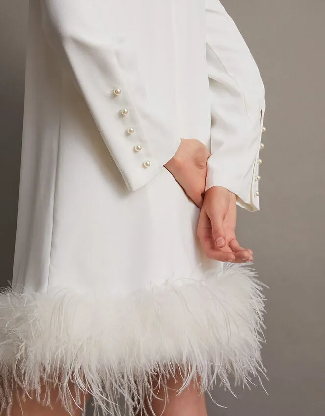 Women Andrea Feather Bridal Dress Ivory Monsoon Dresses
