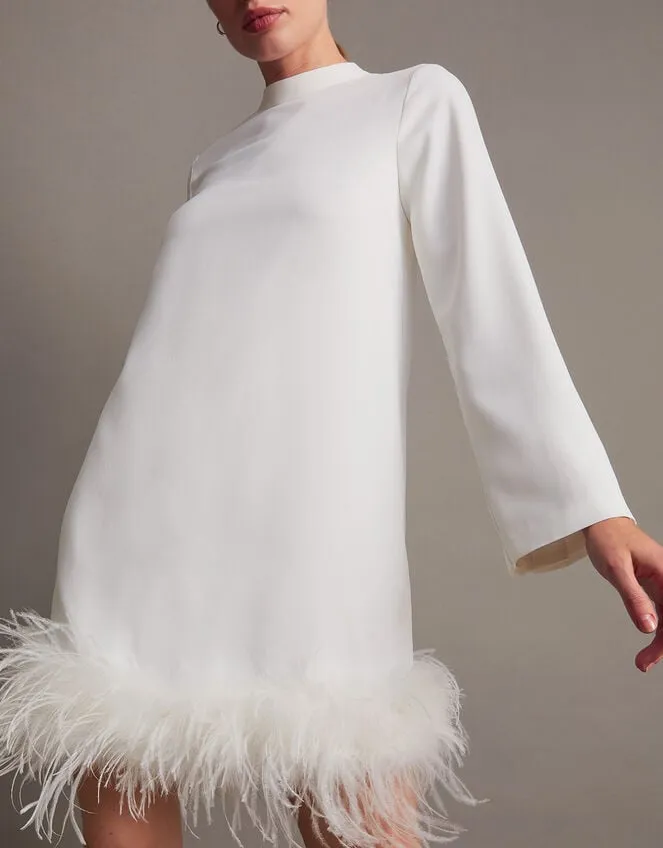 Women Andrea Feather Bridal Dress Ivory Monsoon Dresses