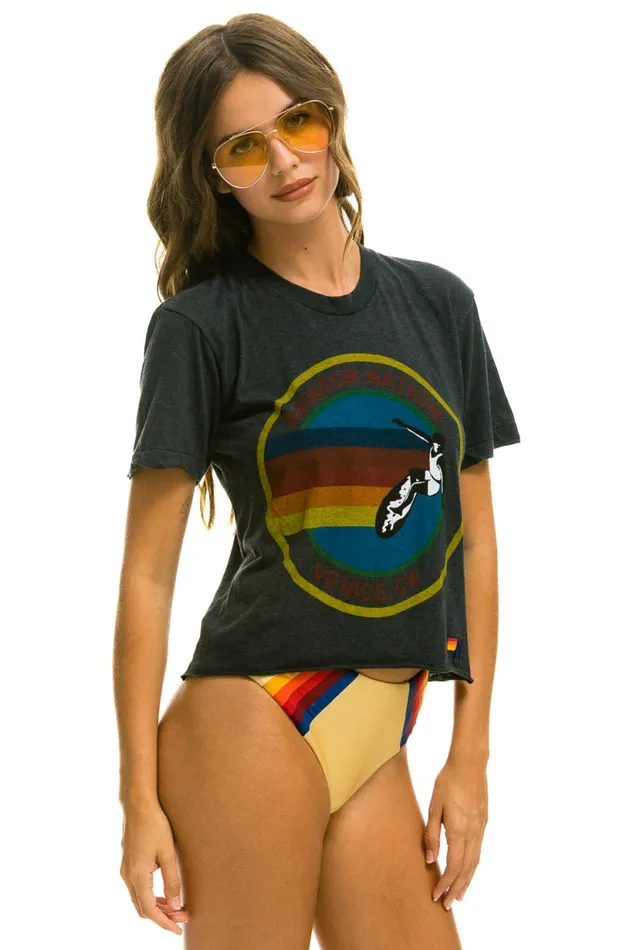 Women AVIATOR NATION HAIGHT ASHBURY BOYFRIEND TEE 8211 CHARCOAL Aviator Nation UnisexTees Women AVIATOR NATION HAIGHT ASHBURY BOYFRIEND TEE 8211 CHARCOAL Aviator Nation UnisexTees