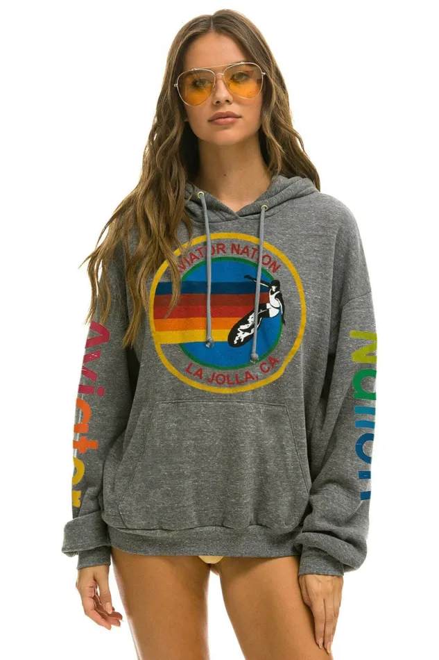 Women AVIATOR NATION LA JOLLA RELAXED PULLOVER HOODIE Aviator Nation Hoodies Women AVIATOR NATION LA JOLLA RELAXED PULLOVER HOODIE Aviator Nation Hoodies