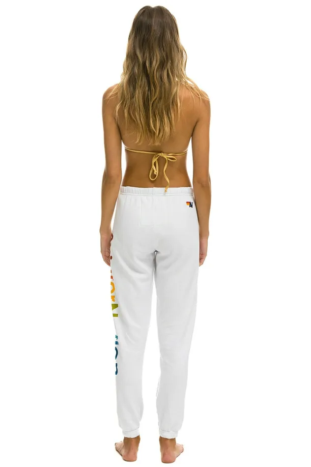 Women AVIATOR NATION LA JOLLA SWEATPANTS 8211 WHITE Aviator Nation Sweatpants Women AVIATOR NATION LA JOLLA SWEATPANTS 8211 WHITE Aviator Nation Sweatpants