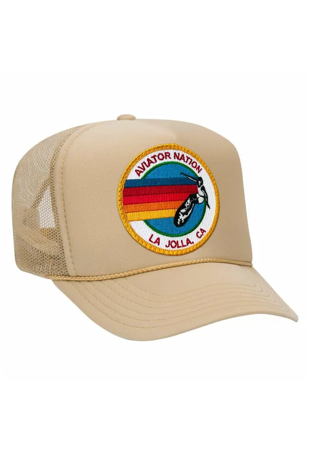 Women AVIATOR NATION LA JOLLA TRUCKER HAT Aviator Nation TruckerHats Women AVIATOR NATION LA JOLLA TRUCKER HAT Aviator Nation TruckerHats