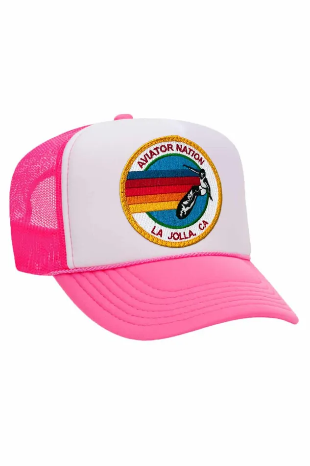 Women AVIATOR NATION LA JOLLA TRUCKER HAT Aviator Nation TruckerHats Women AVIATOR NATION LA JOLLA TRUCKER HAT Aviator Nation TruckerHats