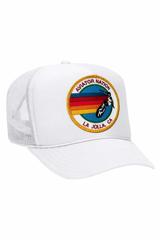 Women AVIATOR NATION LA JOLLA TRUCKER HAT Aviator Nation TruckerHats Women AVIATOR NATION LA JOLLA TRUCKER HAT Aviator Nation TruckerHats
